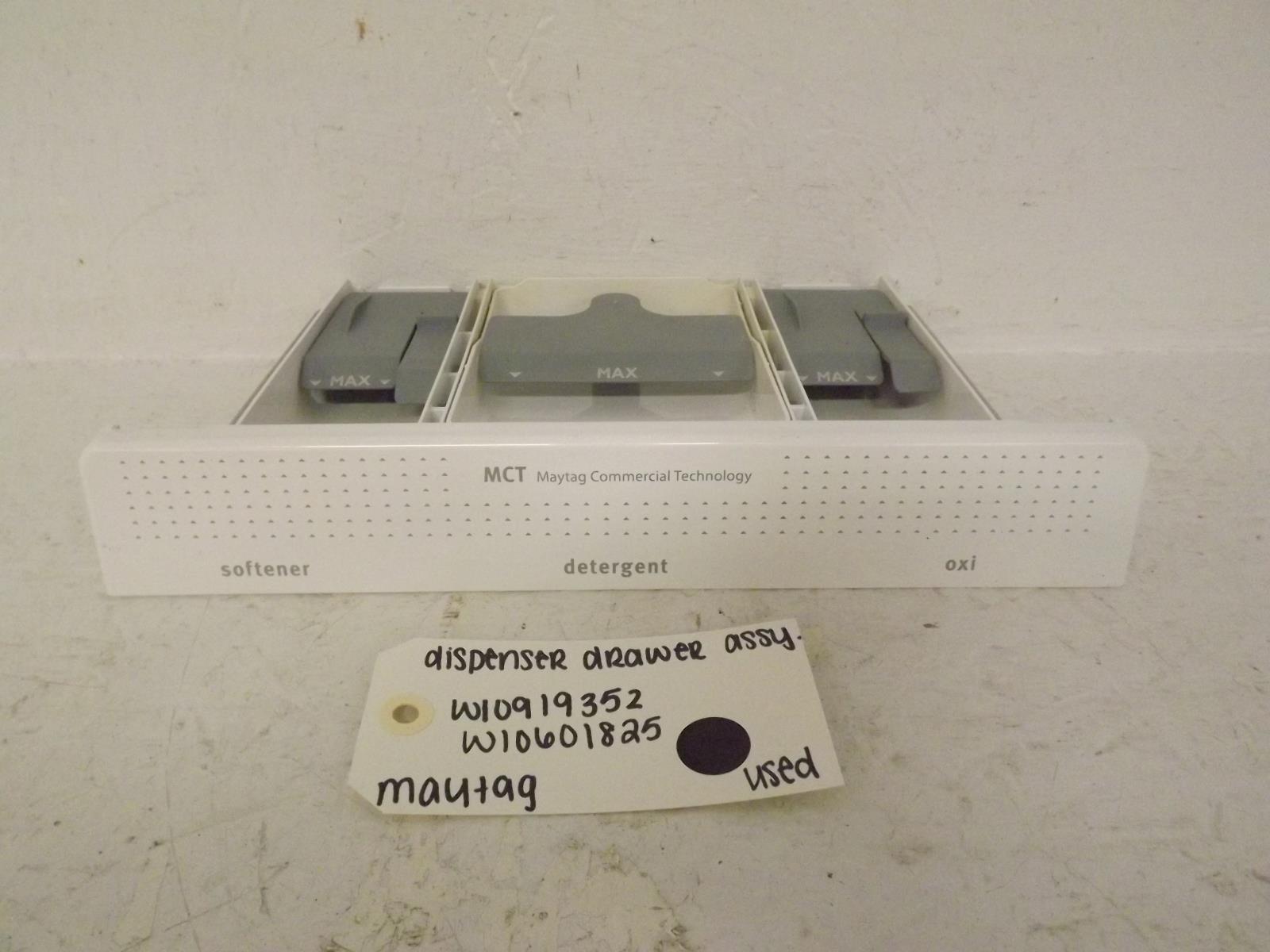 Maytag Washer W10919352 W10601825 Dispenser Drawer Assembly Used Maytag Washer W10919352 W10601825 Dispenser Drawer Assembly Used